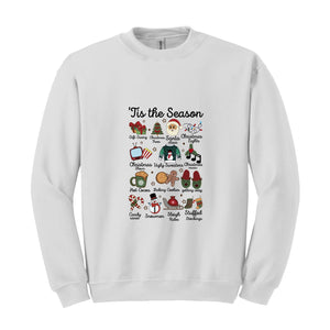 Tis The Season Christmas Sweatshirt, Retro Fall Sweater, Cute Ghost Sweater, Retro Pumpkin Shirt, Christmas Gift