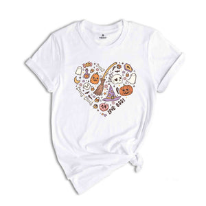 Halloween Doodles Heart Shirt, Love Boo Shirt, Halloween Heart Shirt, Halloween Shirt, Cute Halloween Shirt, Boo Shirt, Pumpkin Shirt