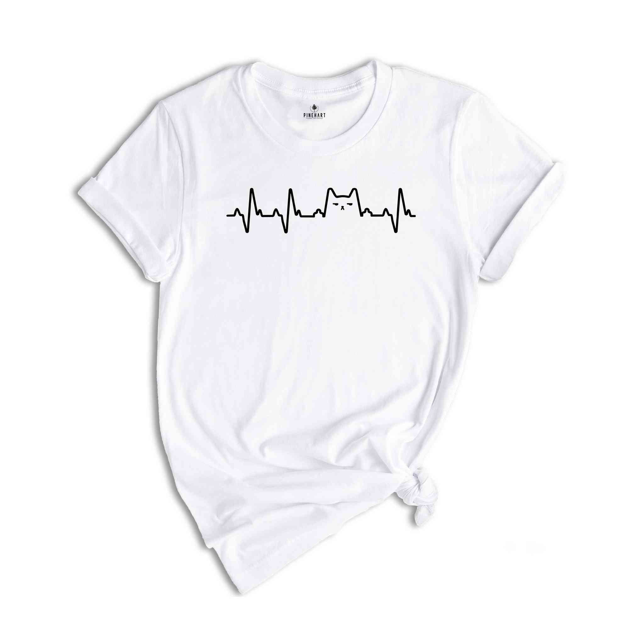 Cat Heartbeat Shirt, Veterinarian Shirt, Cat Lover Shirt, Cat Mom Gift, Gift for Veterinarian, Gift for Cat Lover