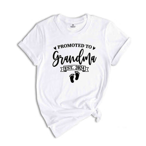 Baby Announcement, Promoted to Grandma, Promoted to Grandpa Est. 2024, New Grandma Shirt, New Grandpa Shirt, Pregnancy Reveal