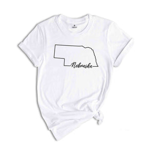 Nebraska State Shirt, The USA State Shirt, Nebraska USA Shirt, Nebraska Map Outline Shirt, US Outline Shirt, United States Shirt