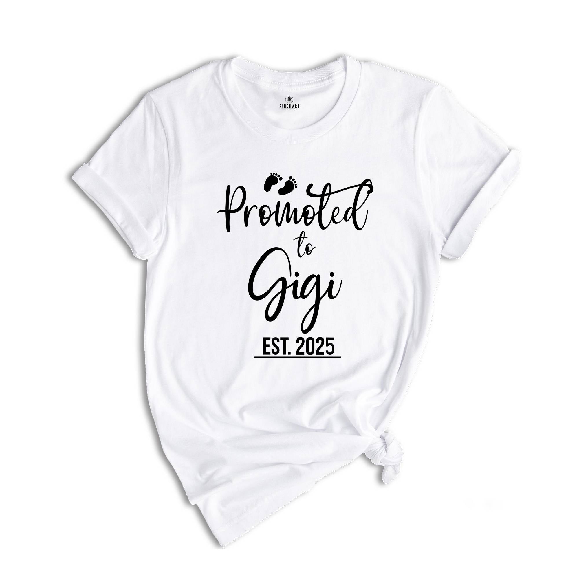 Baby Announcement, Promoted to Grammy, Promoted to Grandpa Est. 2025, New Grammy Shirt, New Grandfather Shirt, Pregnancy Reveal Shirts