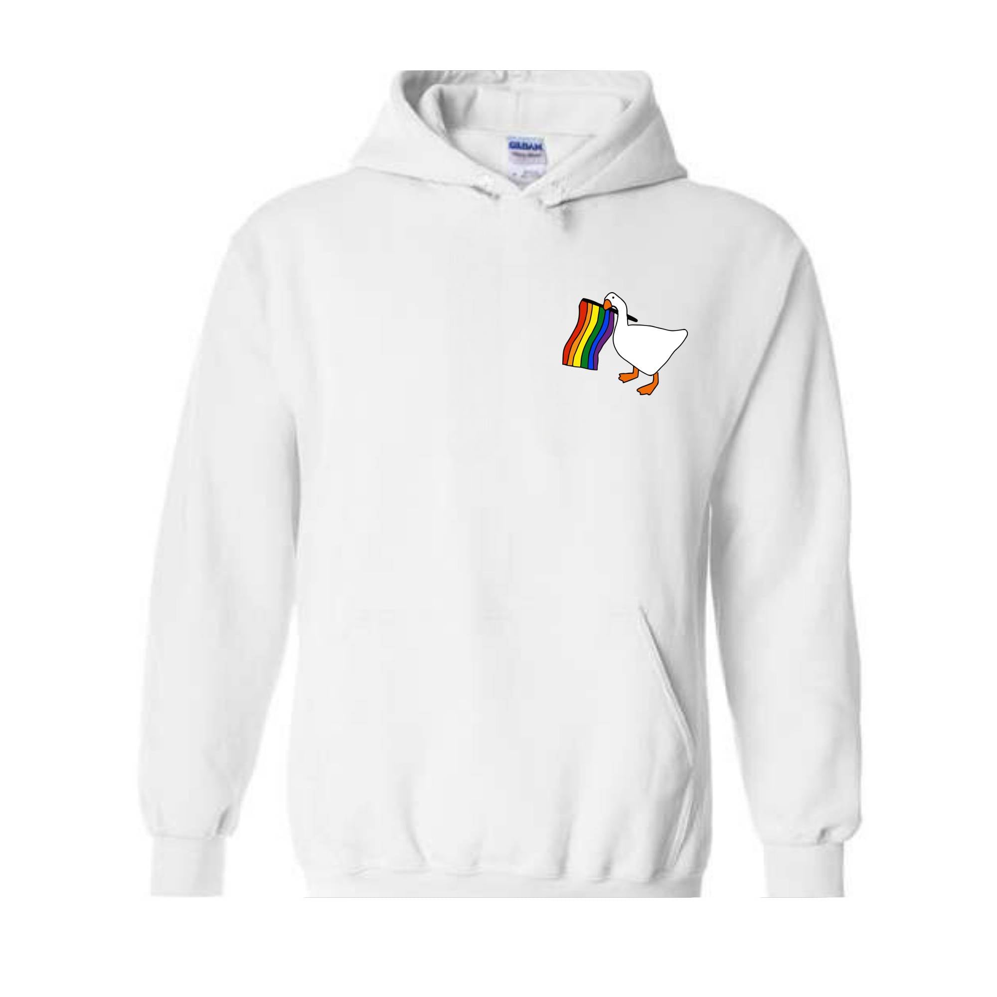 Rainbow Goose Sweatshirt, LGBTQ Hoodie, Pride Hoodie, Gay Hoodie, Transgender Hoodie, Human Rights Hoodie, Funny Lesbian Hoodie