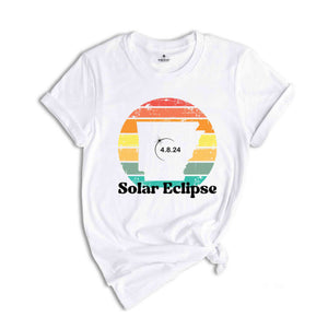 Arkansas Solar Eclipse T-Shirt, April 8 2024 Solar Eclipse, Total Solar Eclipse Apparel, Solar Eclipse Shirt