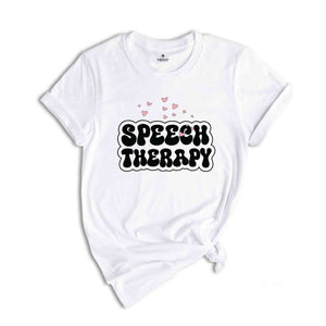 Speech Pathologist Rainbow T-Shirts, Speech Therapy Vneck TShirt, Speech Language Pathologist Gift, Speech Language Therapist Graphic Tees