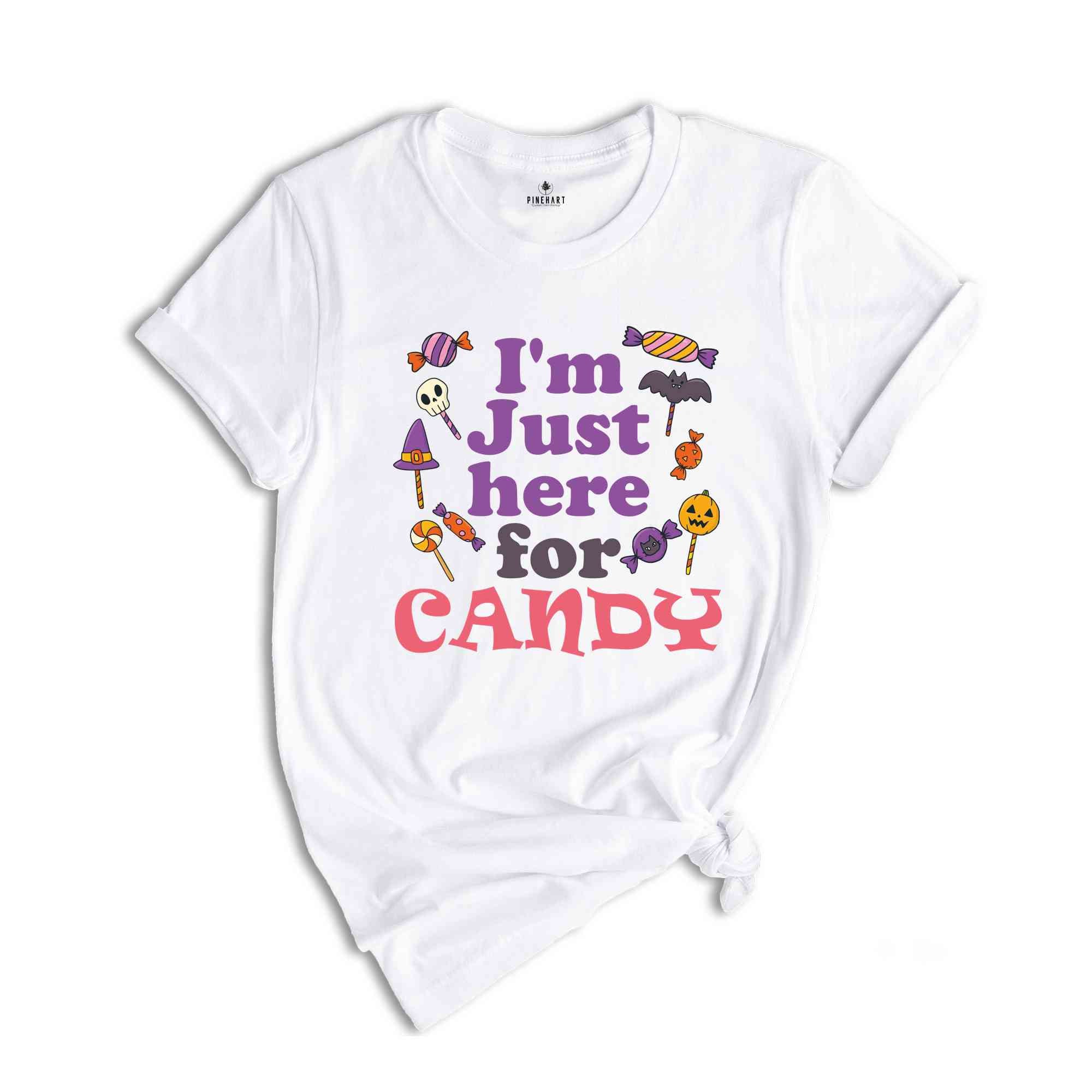 I'm Just Here for Candy Shirt, Cute Halloween Shrit for Grandkids, Cute But Spooky Halloween Shirt