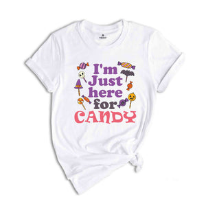 I'm Just Here for Candy Shirt, Cute Halloween Shrit for Grandkids, Cute But Spooky Halloween Shirt