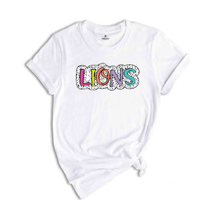 Lions Team T-Shirt, Lions Mascot Shirt, Lions Fan Shirt, Football T-Shirt, Lions Team Mascot, Lions Mascot Tee