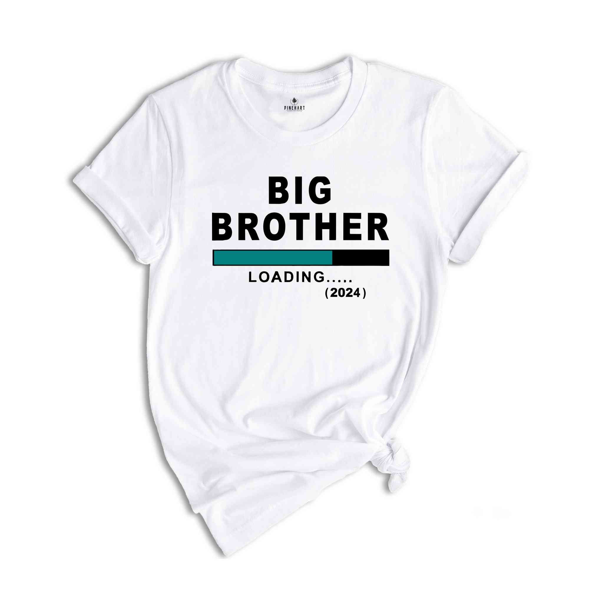 Big Brother Loading 2024 Toddler Shirt, Big Brother T-Shirt, Big Bro Shirt, Big Brother Gift Tee, Baby Announcement, New Family Member Tee