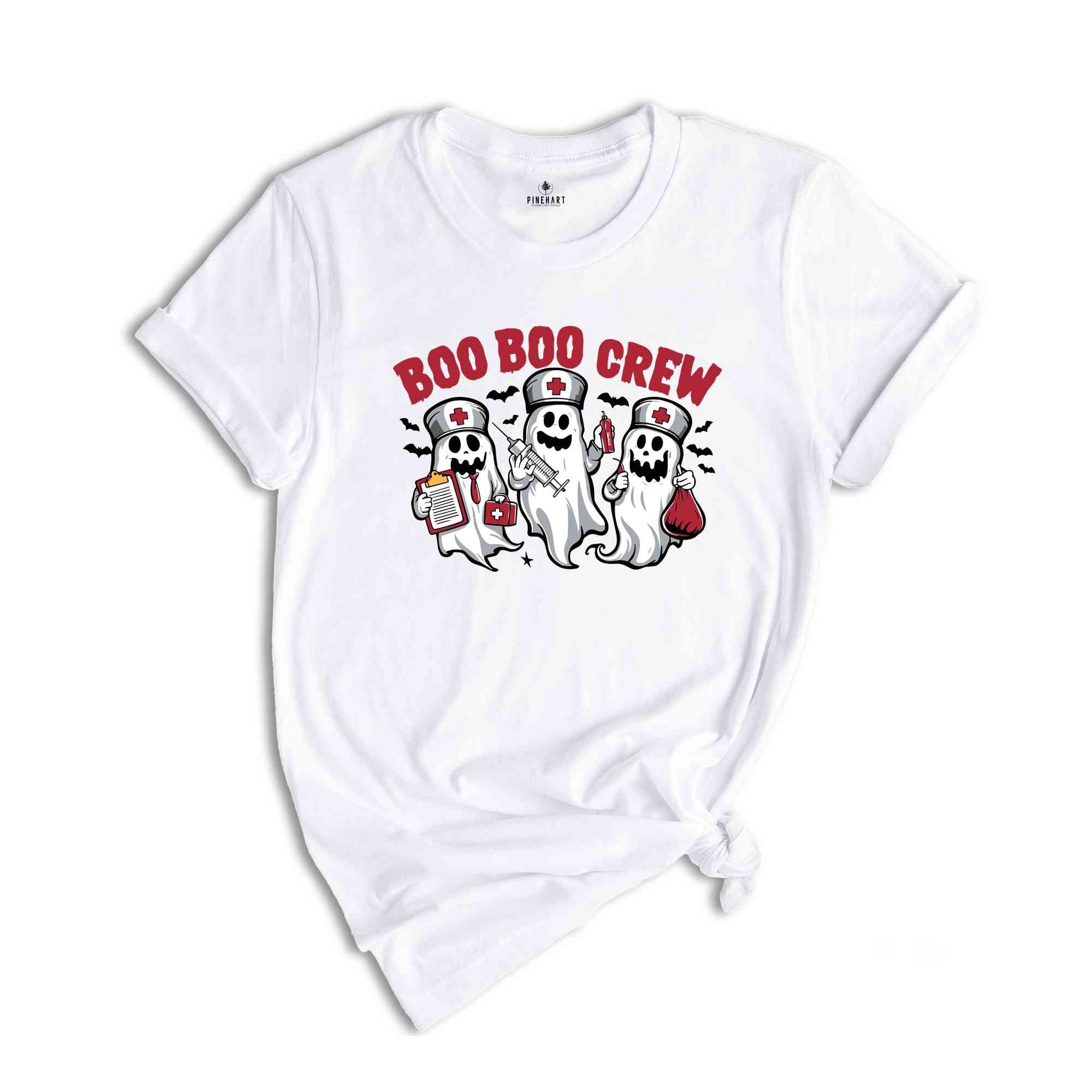 Boo Boo Crew Halloween Nurse T-Shirt, Boo Shirt, Halloween Shirt, Funny Halloween Shirt, Cute Nurse Shirt, Ghost Nurse Tee