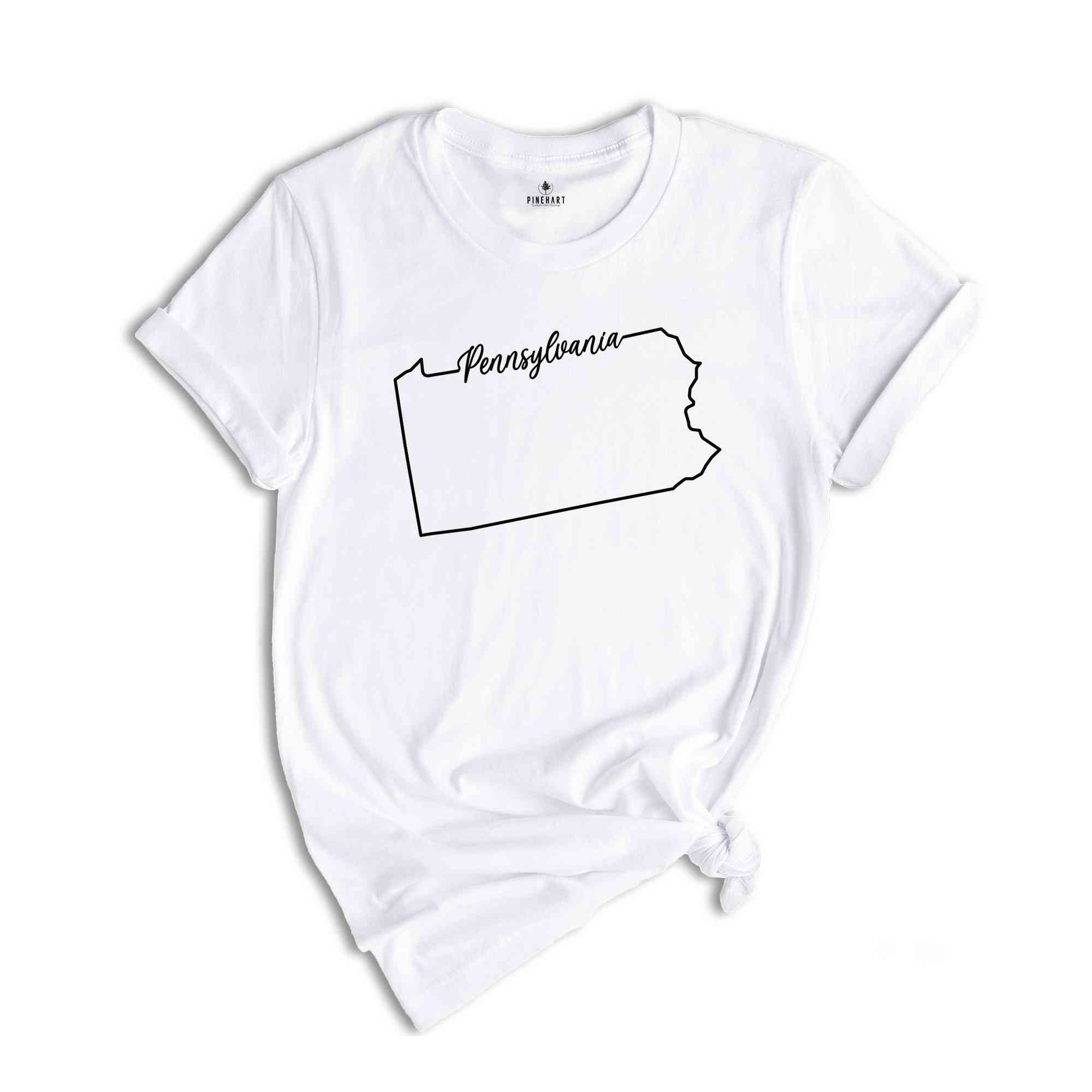 Pennsylvania State Shirt, The USA State Shirt, Pennsylvania USA Shirt, Pennsylvania Map Outline Shirt, US Outline Shirt, United States Shirt