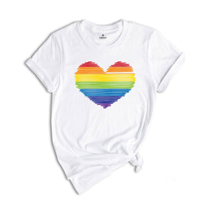 LGBT Love Shirt, Gay Shirt, Pride Shirt, Heart Shirt, Heart Gay Shirt, Gay Pride Shirt, LGBTQ Shirt, Pride Heart Shirt, Rainbow Shirt