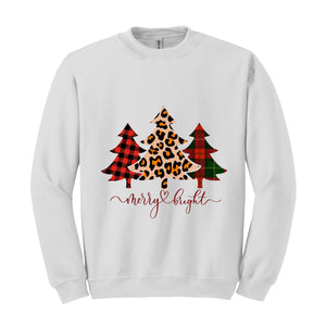 Merry and Bright Sweatshirt, Christmas Sweatshirt, Christmas Sweatshirts for Women, Merry Christmas Sweatshirt