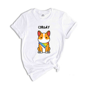 Corgay Shirt, Animal Lover Shirt, Cute LGBT Shirt, Pride Rainbow Shirt, Corgi Lover Shirt, Funny LGBT Shirt, LGBTQ Pride Shirt, Corgi Shirt