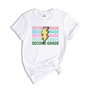 Second Grade Pencil Shirt, Pencil Bolt Shirt, Retro Shirt, Back To School Shirt, School Shirt, Teacher Shirt, Pencil Shirt, Teacher Gift