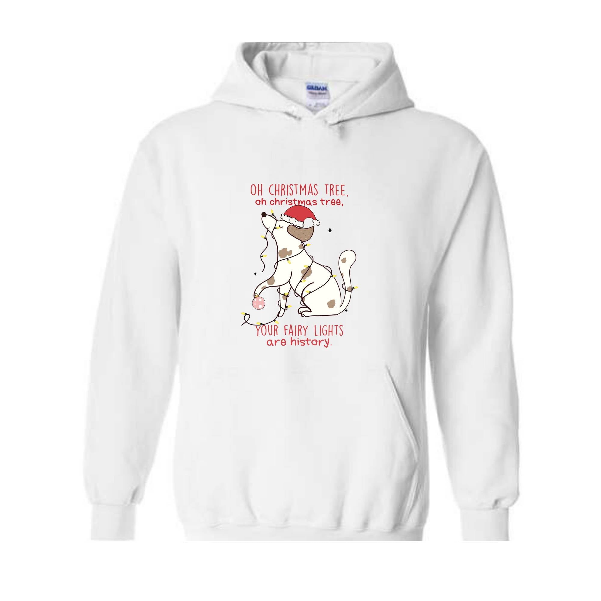 Oh Chrismas Tree Your Fairy Light Are History Hoodie, Christmas Hoodie, Christmas Dog Hoodie, Christmas Hoodie