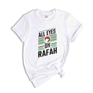 All Eyes on Rafah Shirt, Gaza Palestine T-Shirt, Free Palestine Shirt, Peace Sign Shirt, Palestine Protest, World Peace Shirt