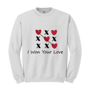 I Won Your Love Sweatshirt, Pink XOXO Valentines Day Sweatshirt, Cute Valentines Day, Trendy Valentines Day, X Love X Love Sweatshirt