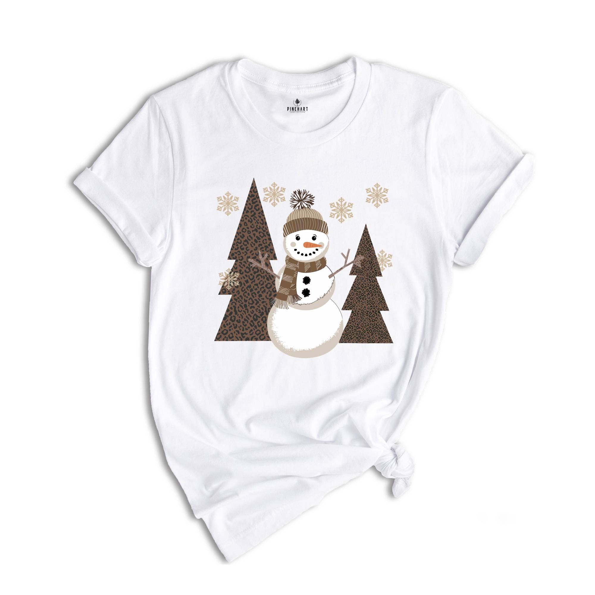 Leopard Christmas Snowman Shirt, Winter Cozy Shirt, Leopard Snowman Shirt, Christmas Shirt, Holiday Shirt, Christmas Mom Shirt