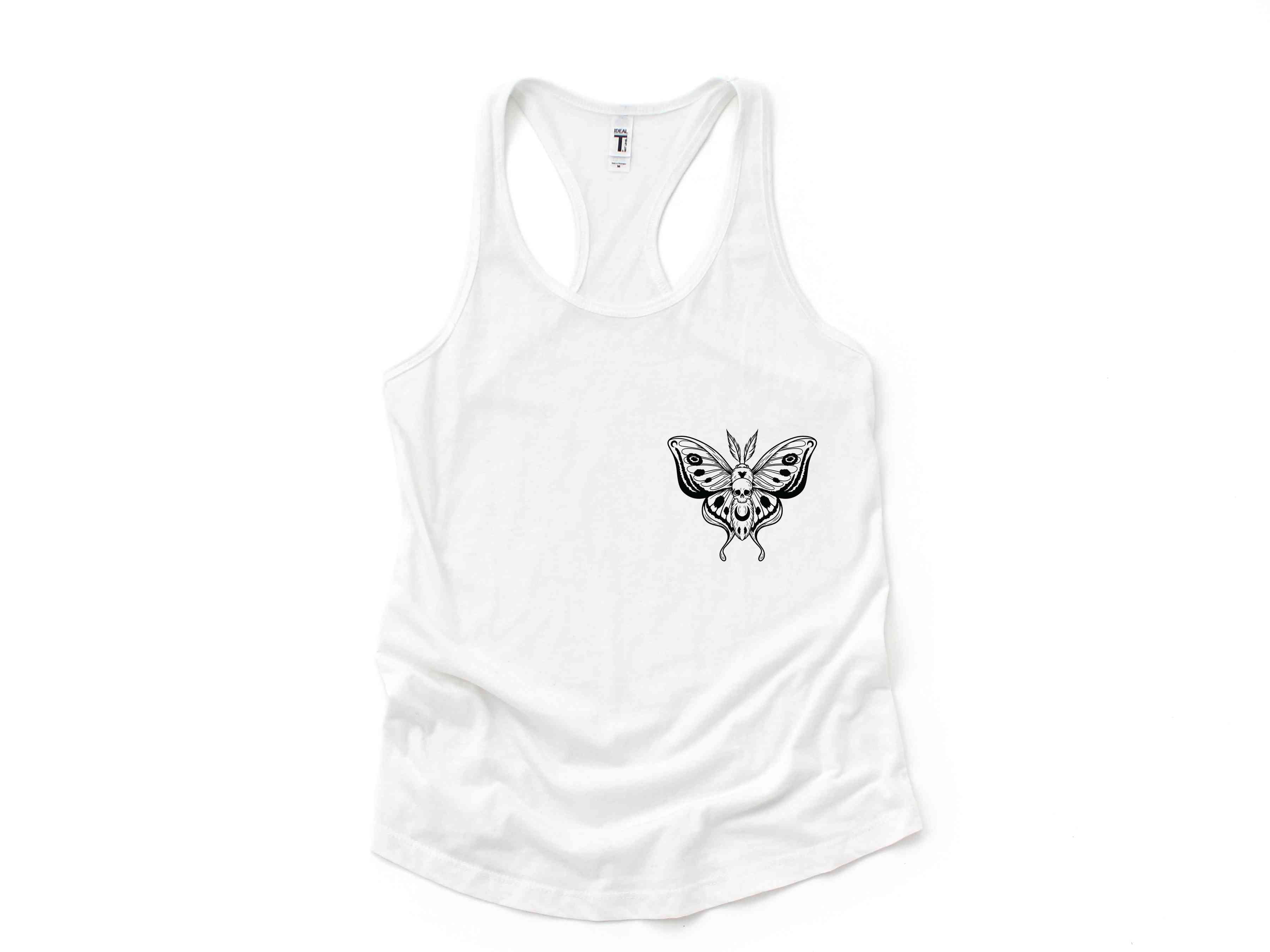 Mystical Death Moth Tank Top, Witchy Moth Tank Top, Witchy Occult Moth Tank Top, Moth Tank Top, Witchy Mystical Moth Tank Top, Death Moth