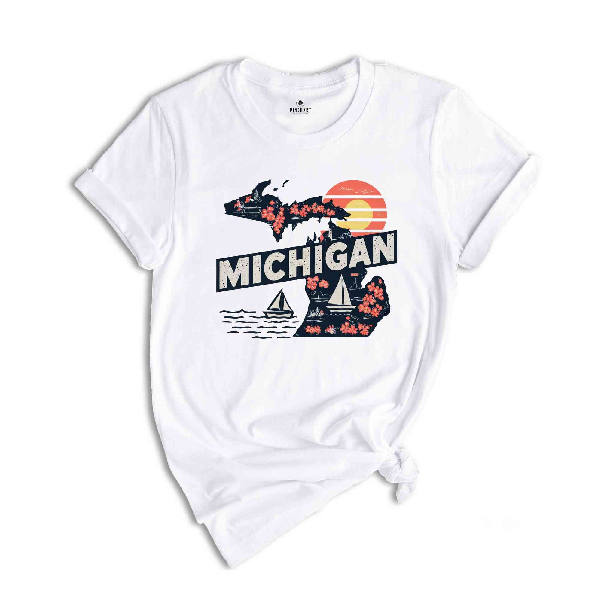 Retro State Of Michigan Shirt, State Of Michigan Shirt, State Shirt, Michigan Shirt, Michigan Lover Shirt, Family Trip Shirt, Travel Shirt