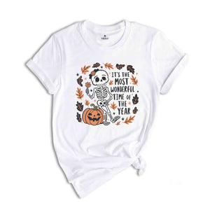 It's The Most Wonderful Time Of The Year Halloween Skeleton Shirt, Halloween Pumpkins Shirt, Halloween Shirt, Spooky Season Shirt