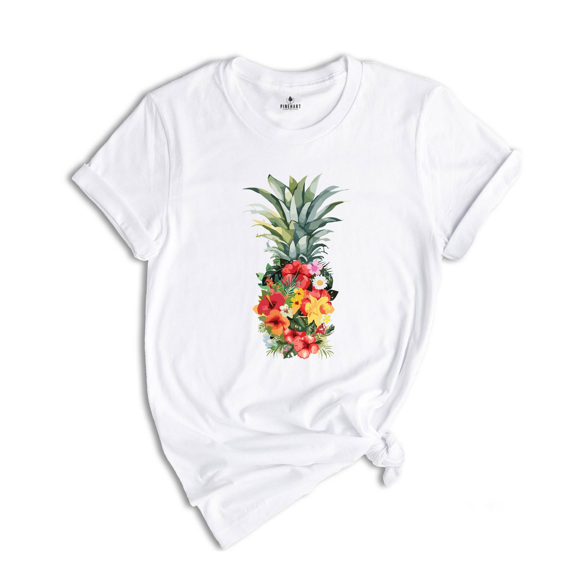 Pineapple Shirt, Watercolor Pineapple Shirt, Vacation Shirt, Flowers Pineapple Shirt, Summer Shirt, Fruit Shirt, Pineapple Lover Shirt