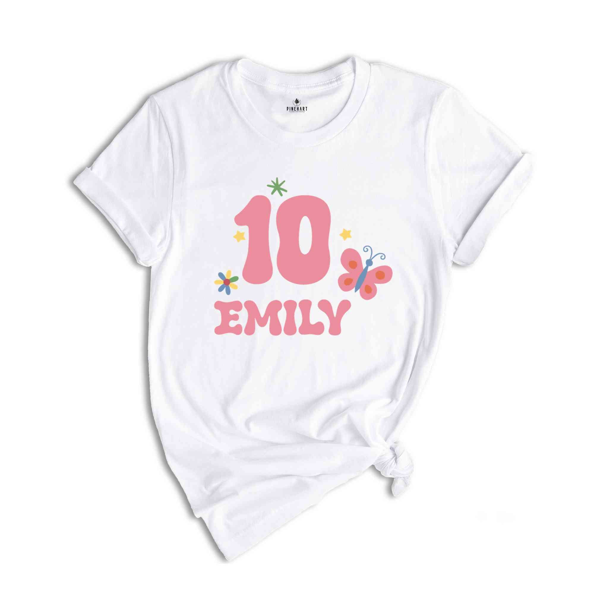 Custom In My Double Digits Era Shirt, Birthday Party Shirt, Matching Birthday Shirt,10th Birthday Shirt, Double Digits Birthday Girl Shirt