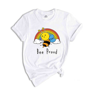 Bee Proud Shirt, Funny LGBT Shirt, LGBTQ Pride Shirt, Animal Lover Shirt, Cute LGBT Shirt, LGBT Support Shirt, Pride Rainbow Shirt