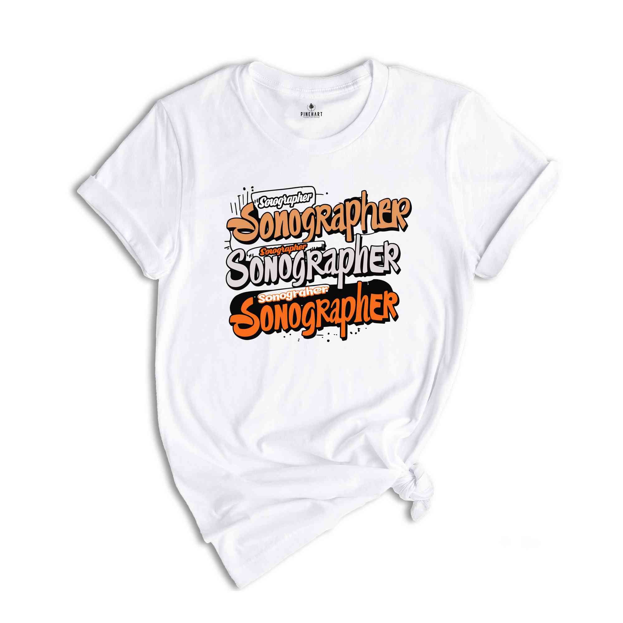 Sonographer T-Shirt, Sonographer Shirt, Birthday Gift for Her, Shirts for Women, Ultrasound Graphic Tees