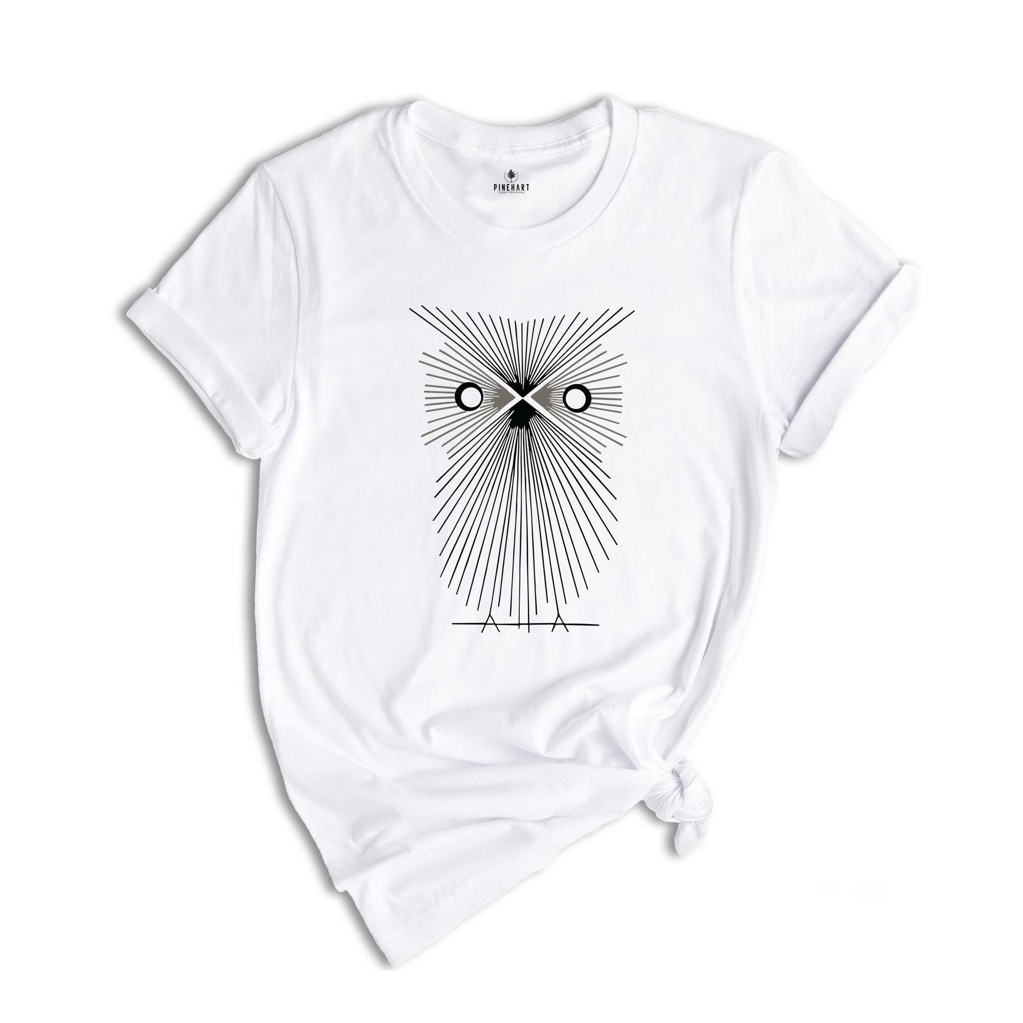 Lined Owl Shirt, Great Horned Owl Shirt, Minimalising Owl Shirt, Owl Shirt, Bird Shirt, Animal Shirt, Owl Lover Shirt, Flying Owl Shirt