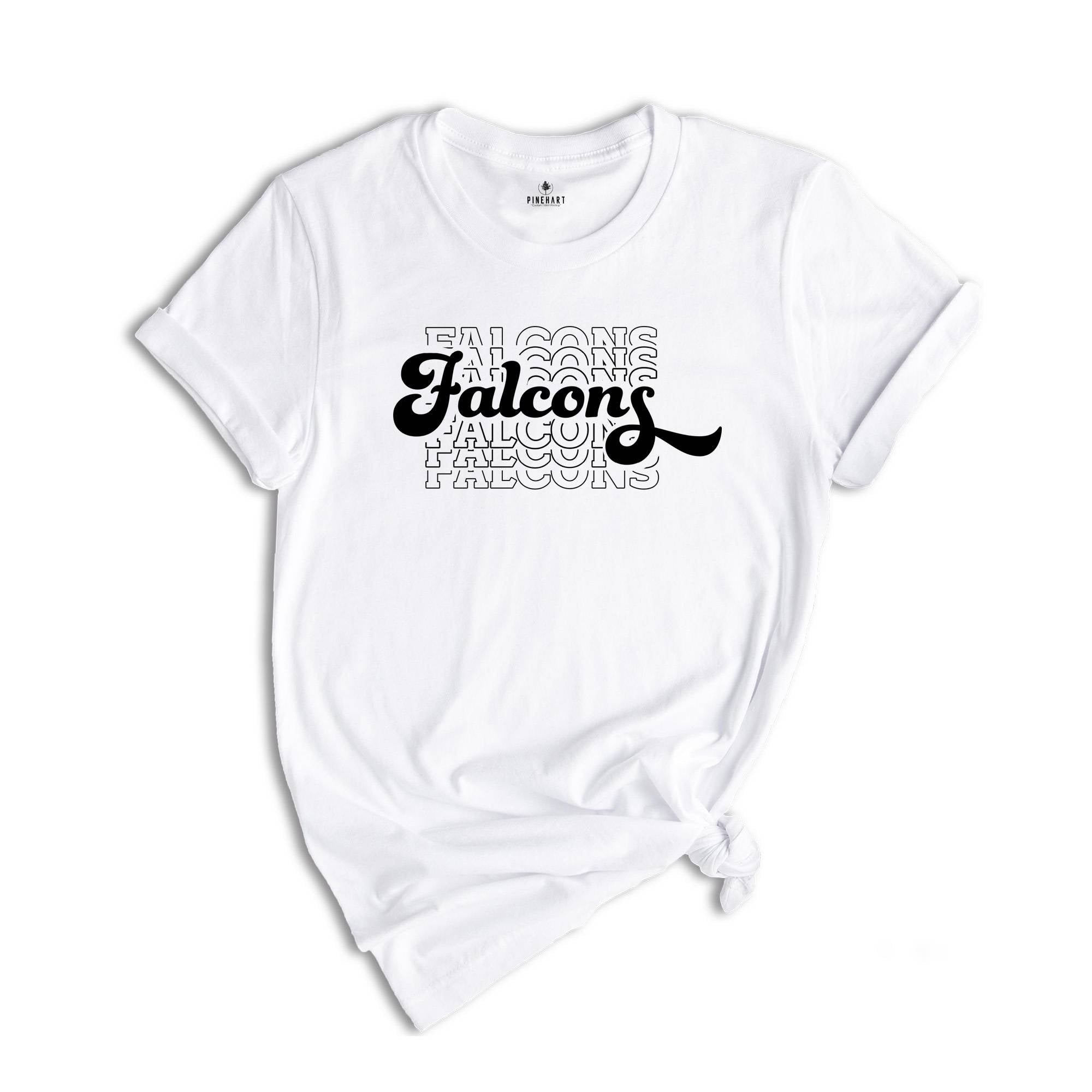 Introducing the Falcons Team Mascot Shirt, the perfect addition to any fan's wardrobe. This Falcons Team Shirt is designed to showcase your