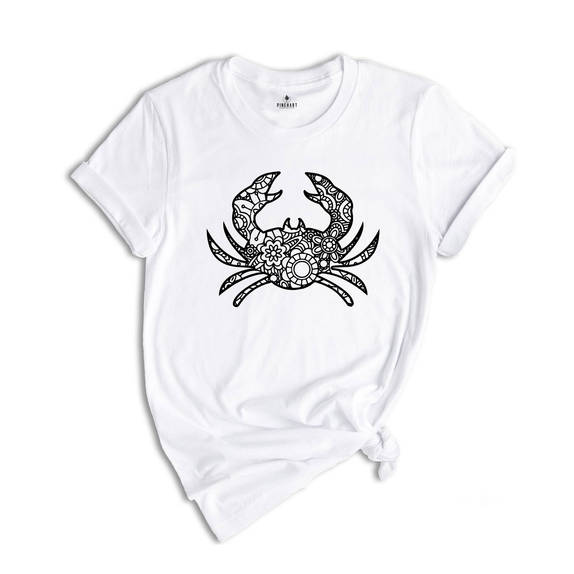 Mandala Crab Shirt, Crab Shirt, Crab Graphic Shirt, Beach Shirt, Family Beach Trip Shirt, Animal Shirts, Animal Lover Shirt, Gift For Her