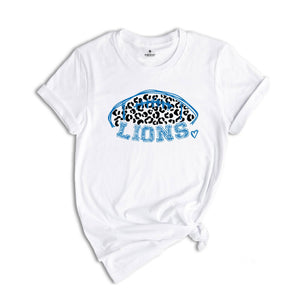 Lions Football Team Shirt, Go Lions Shirt, Leopard Go Lions Tee, Lions Mascot Shirt, Lions Cheer Tee, Lions Spirit Shirt,