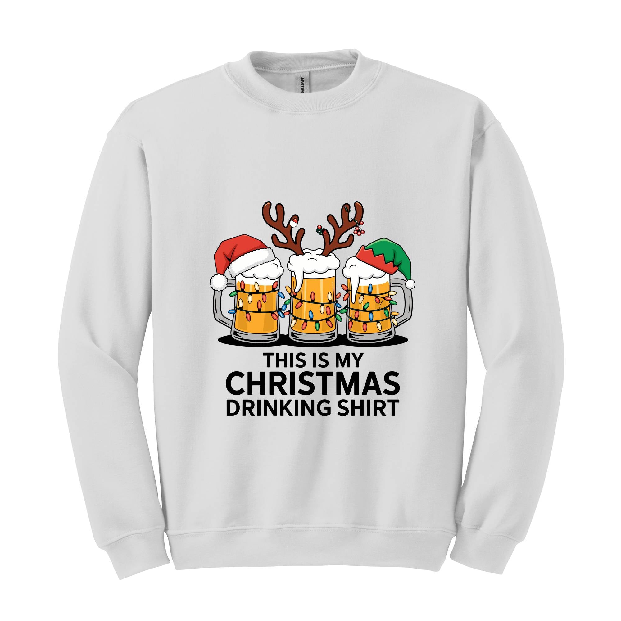 This Is My Christmas Drinking Sweatshirt, Beer Drinking Christmas Sweatshirt,  Beer Lover Gifts