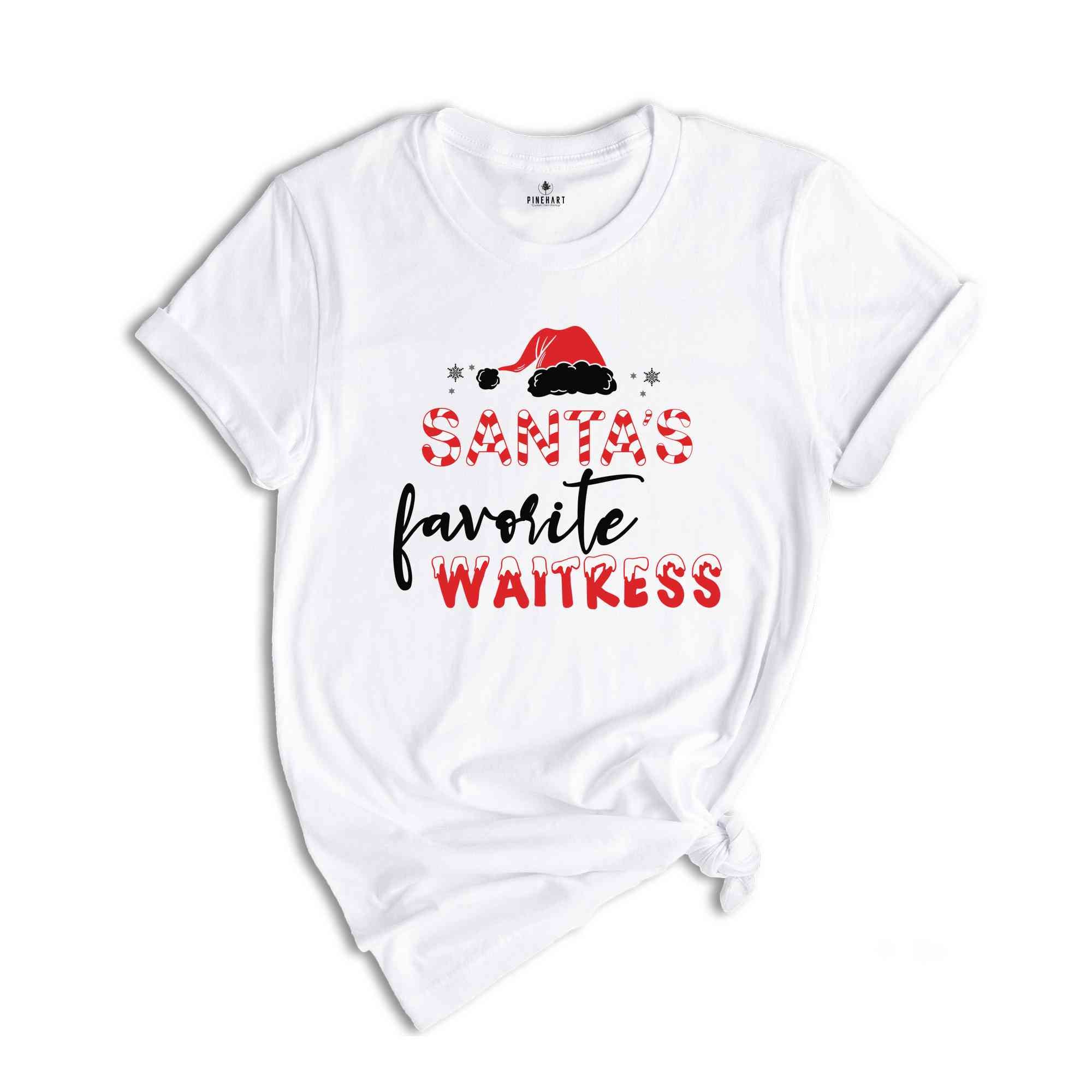 Santa's Favorite Waitress Shirt, Santa Shirt, Christmas Party Shirt, Christmas Gift, Bartender Shirt, Bartender Gift, New Year Shirt