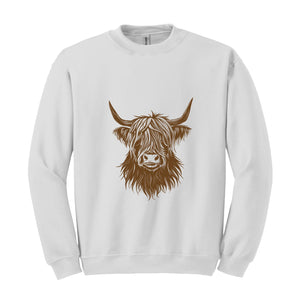 Western Highland Cow, Cow Sweatshirt, Highland Cow Shirt, Cow Shirts for Women, Cow Gifts, Highland Cow Sweatshirt, Cow Sweater