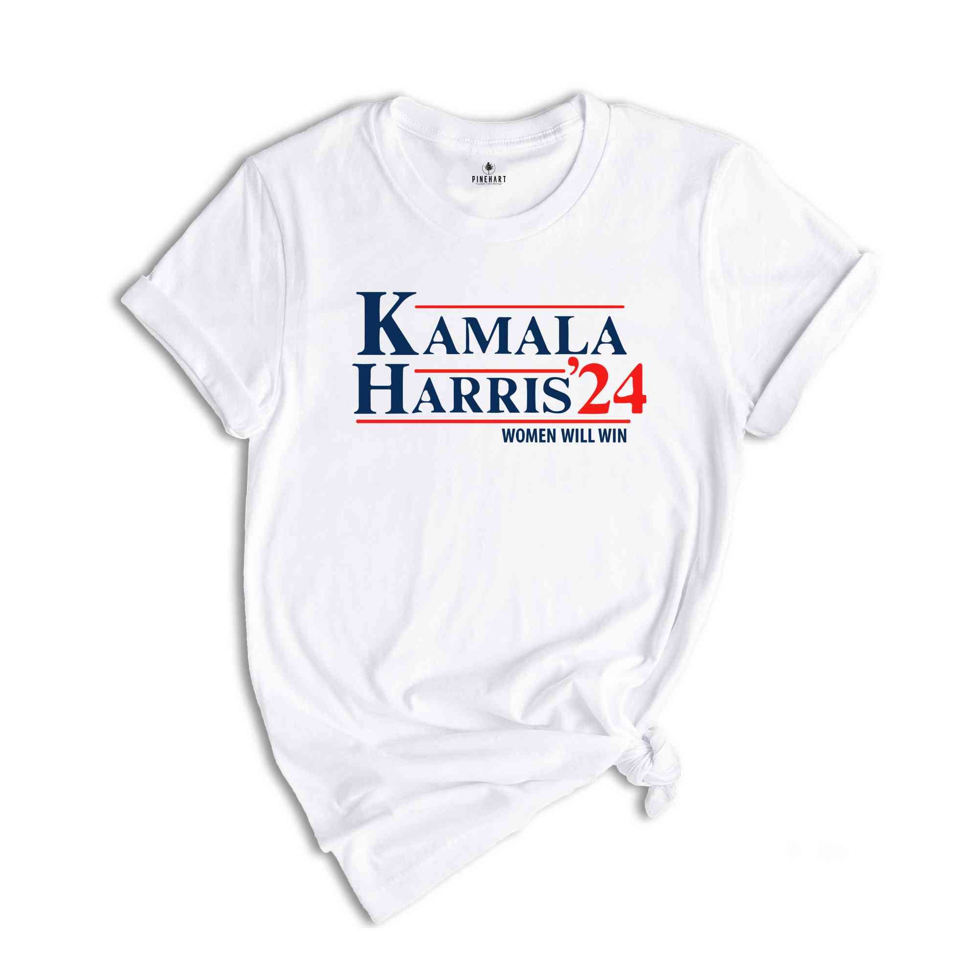 Kamala Harris 24, Women Will Win Shirt, President Kamala Harris 2024 Shirt, Madam President Kamala Harris Shirt