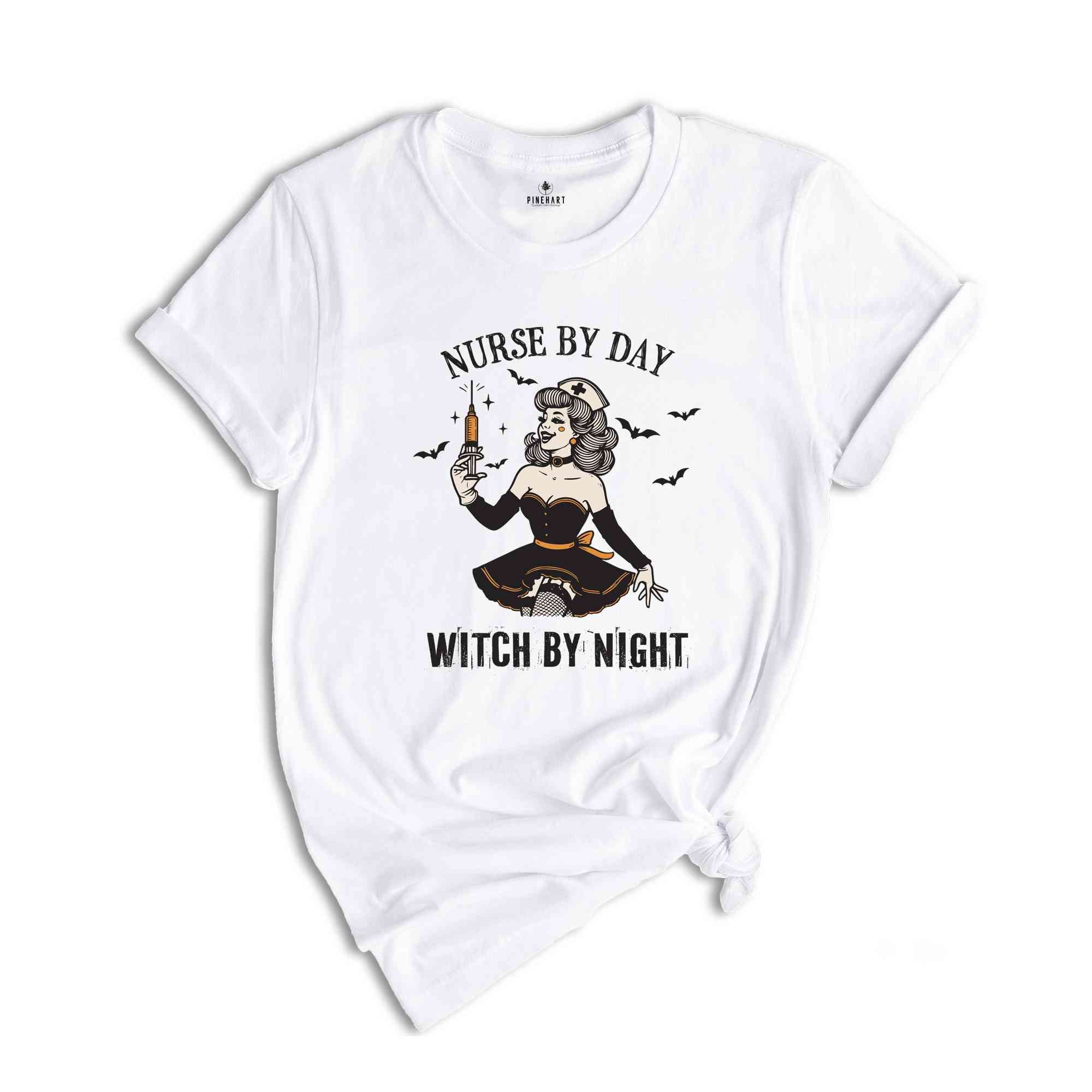 Nurse By Day Witch By Night Shirt, Retro Halloween Shirt, Halloween Shirts, Spooky Shirt, Spooky Season Shirt, Witch Shirt