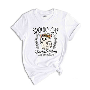 Spooky Cat Social Club Shirt, Cute Halloween Shirt, Cute Halloween Gift, Halloween Cat Shirt, Animal Lover Shirt, Halloween Mom Shirt