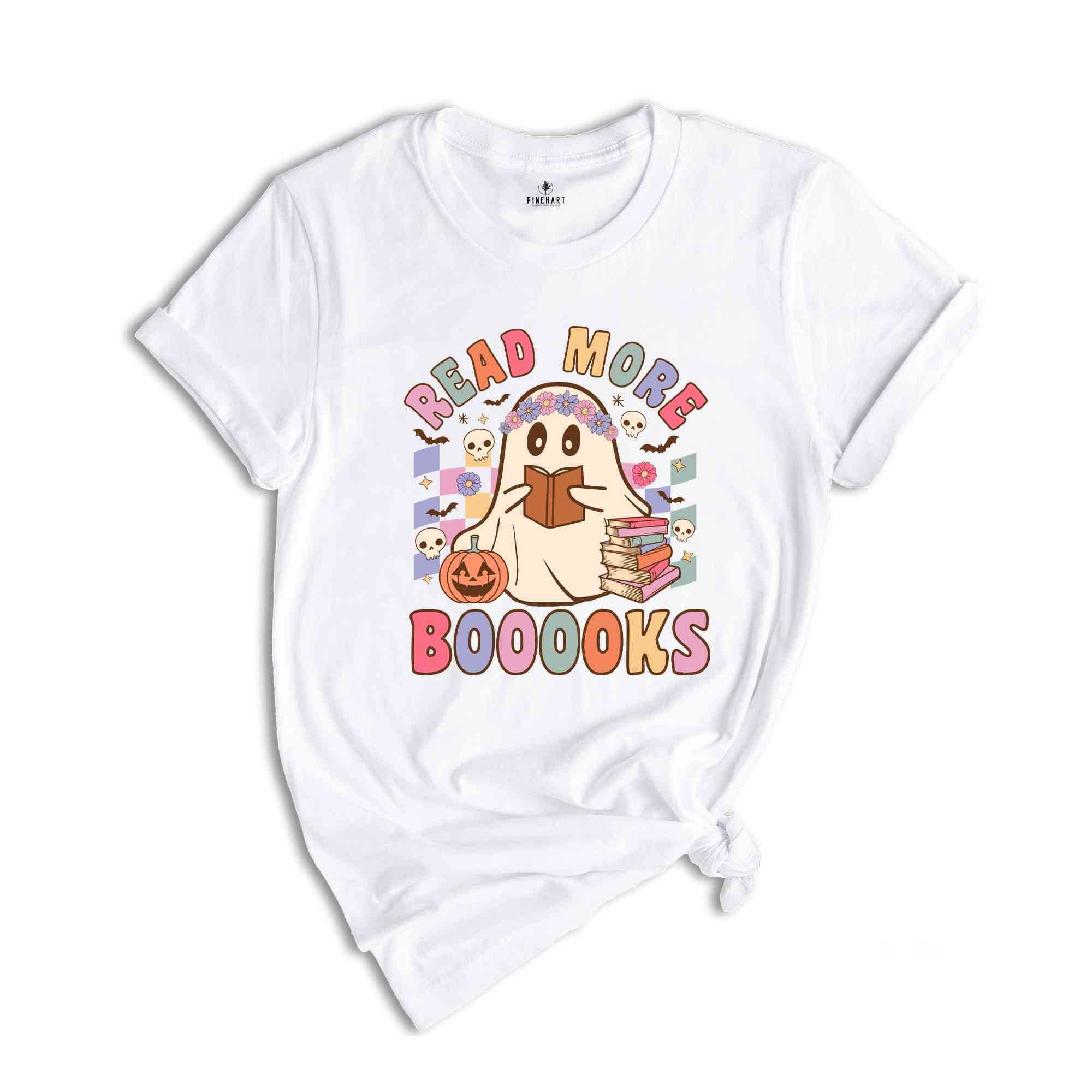 Read More Booooks Shirt, Halloween Ghost Shirt, Librarian Shirt, Librarian Halloween, Book Lovers Shirt, Ghost Book Shirt, Spooky Season