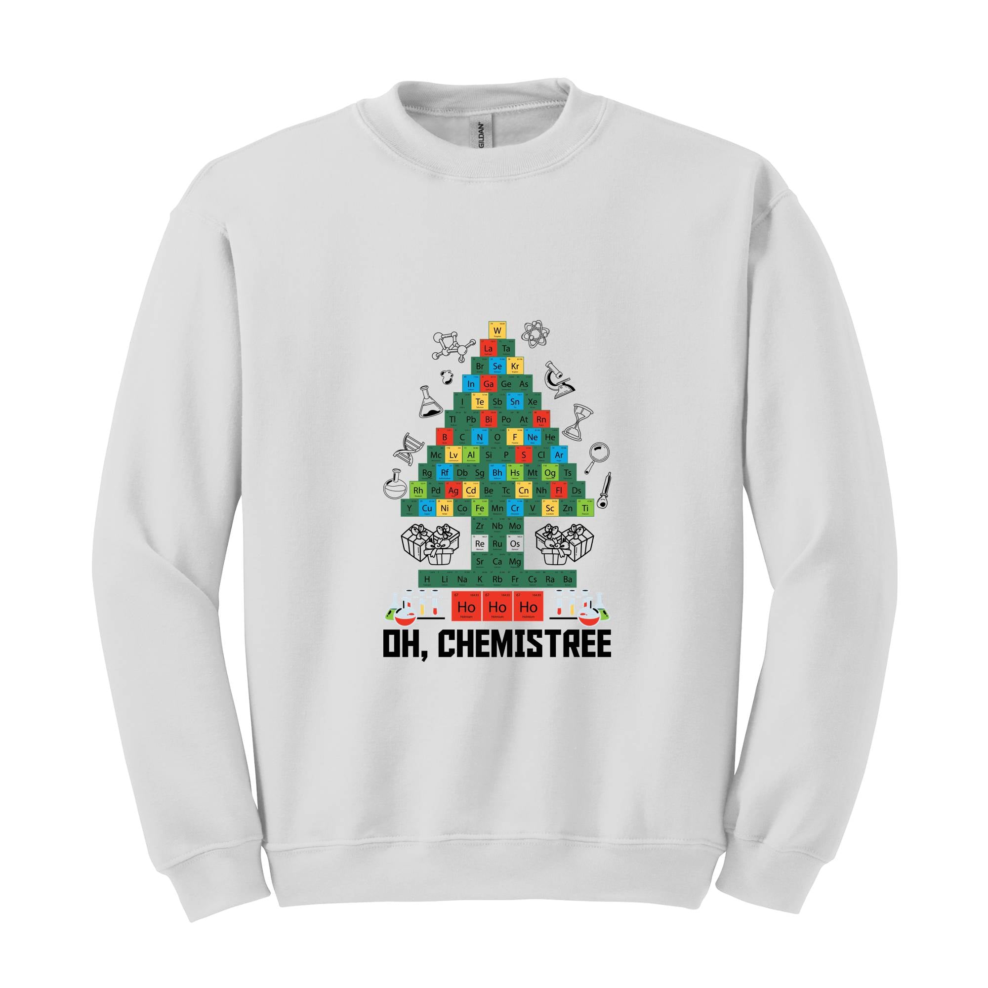 Oh Chemistree Christmas Sweatshirt, Chemistry Teacher Sweatshirt, Chemistry Gift, Funny Science Sweatshirt, Teacher Christmas Sweatshirt