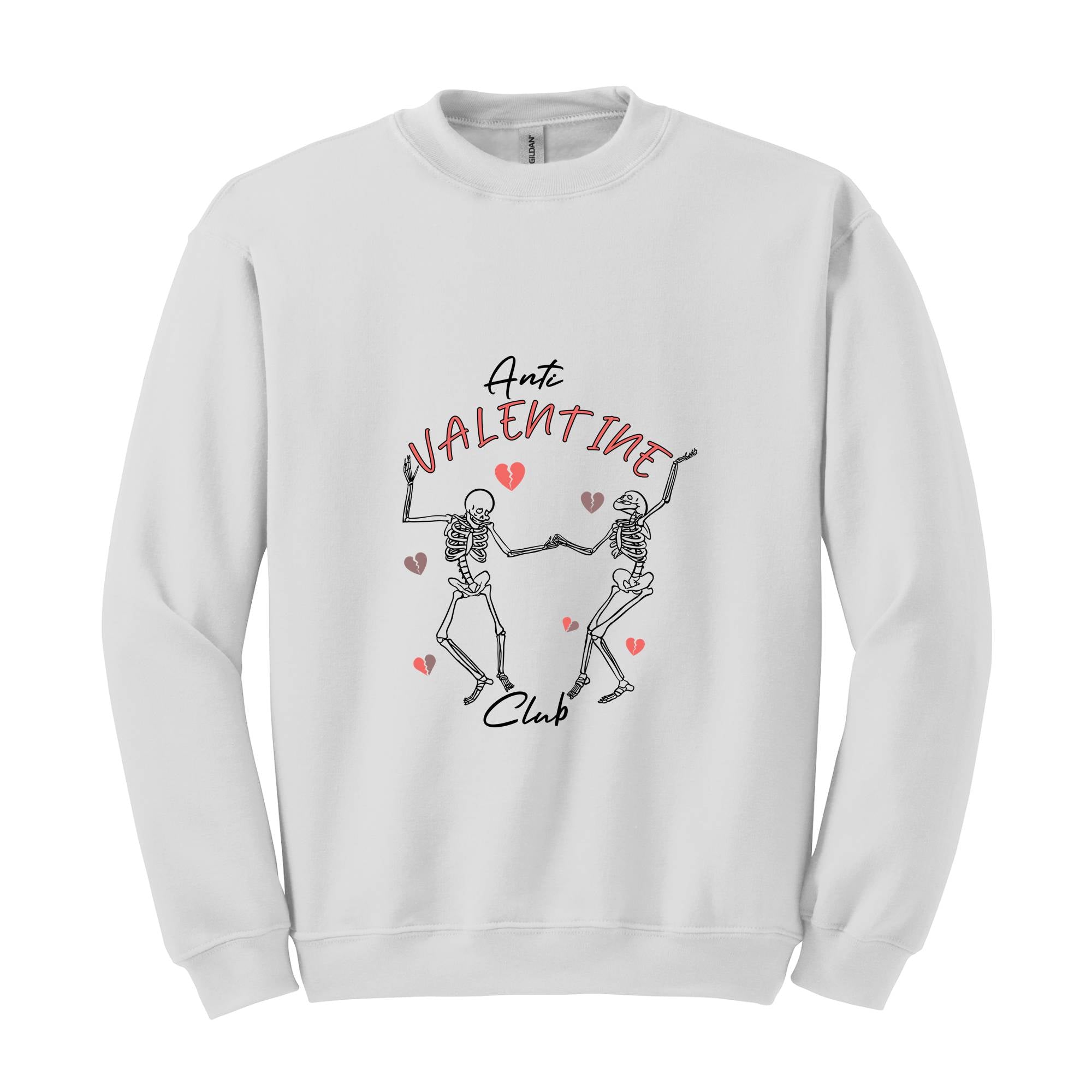 Anti Valentine Club Sweatshirt, Cute Valentine Sweatshirt, Funny Valentine's Day Sweatshirt, Single Valentine Sweatshirt