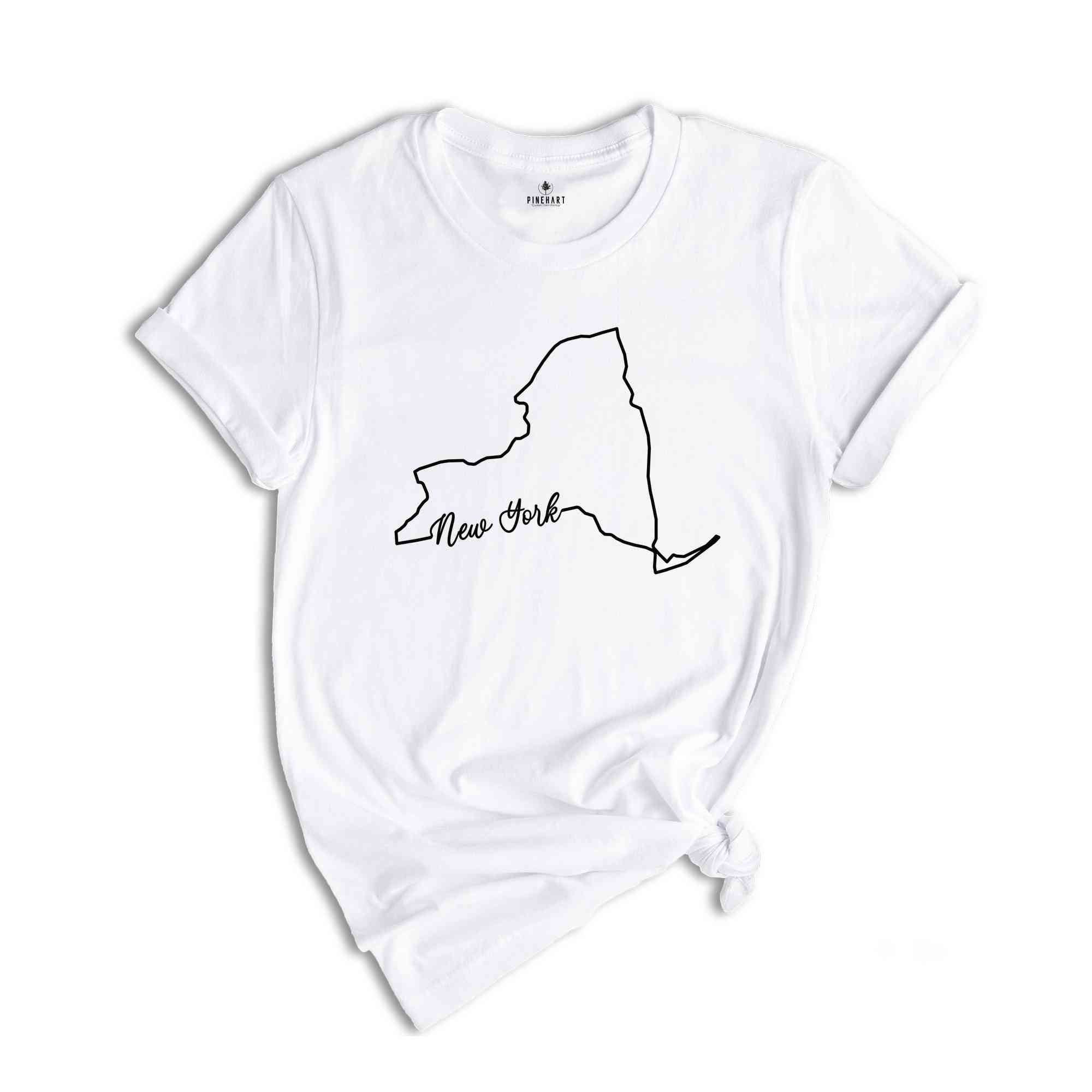 New York State Shirt, The USA State Shirt, New York USA Shirt, New York Map Outline Shirt, US Outline Shirt, United States Shirt