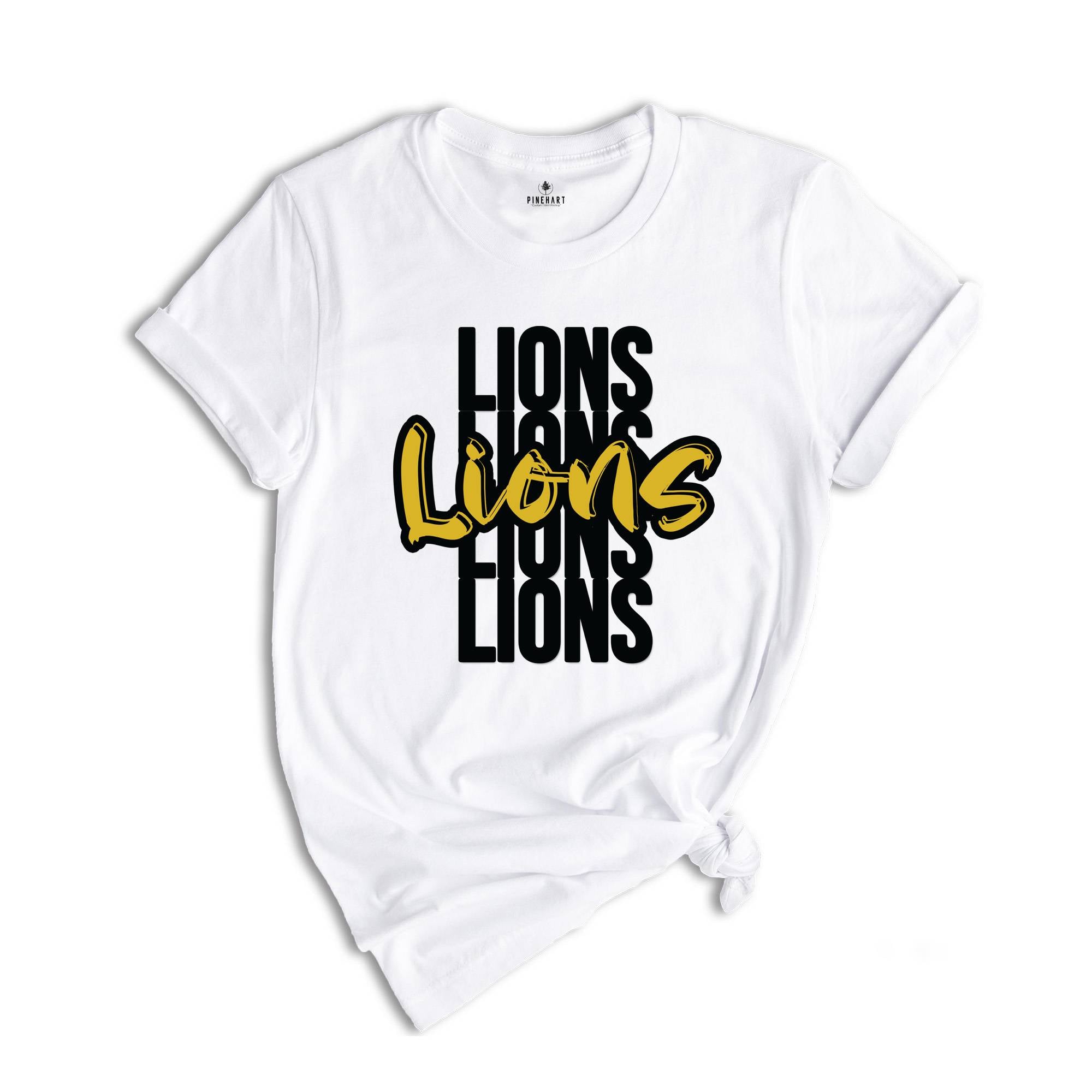 Team Mascot T-Shirt, Lions Team Shirt, Lions Football Shirt, Lions Fan Gift, Lions School Tee, Lions School Spirit