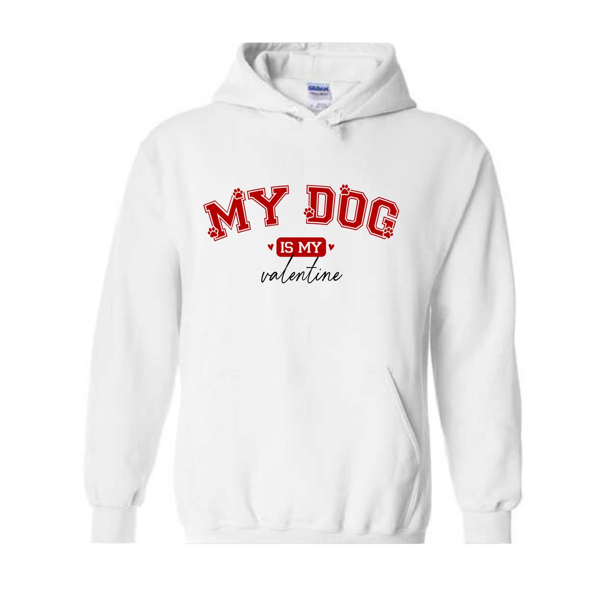 My Dog Is My Valentine Sweatshirt, Dog Valentine Hoodie, Dog Lover Hoodie, Funny Valentine's Hoodie, Valentine's Day Hoodie, Dog Mom Hoodie