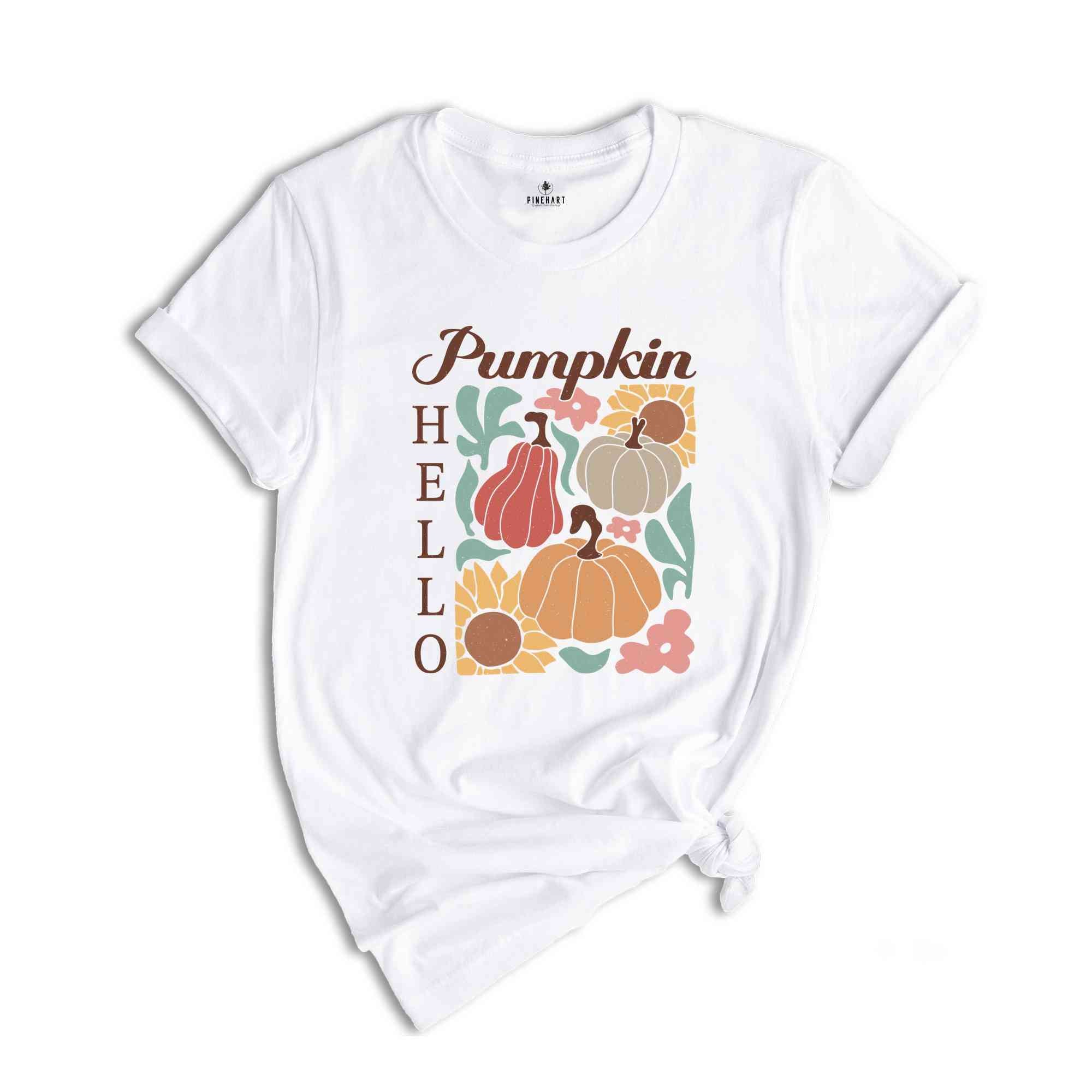 Hello Pumpkin Shirt, Autumn Shirt, Pumpkin Spice Shirt, Cozy Season Shirt, It's Fall Y'all, Pumpkin Season Shirt, Boho Fall Shirt