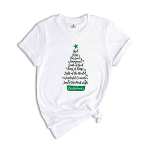 Names of Jesus Christmas Tree Shirt, Christmas Jesus Shirt, Names of God Shirt, Christian Christmas Shirt, Christmas Family Tee