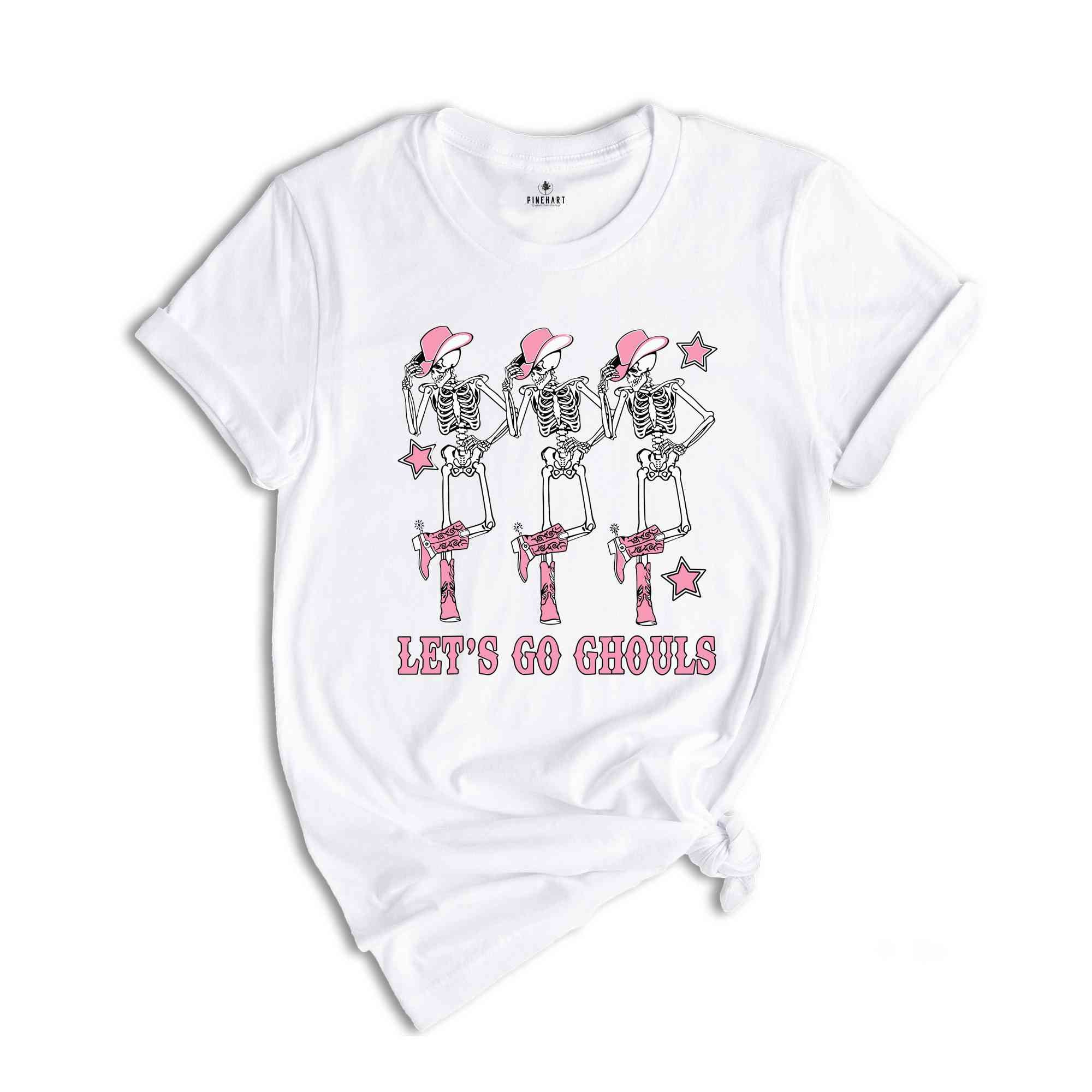 Let's Go Ghouls Shirt, Halloween T-Shirt, Halloween Gifts, Dancing Skeleton Ghost Shirt, Halloween Costume