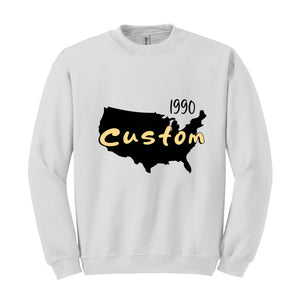 Custom your State Sweater, States Sweater, Taxes Sweater, Boston Sweater, States Name, Custom Date the state was founded Sweater